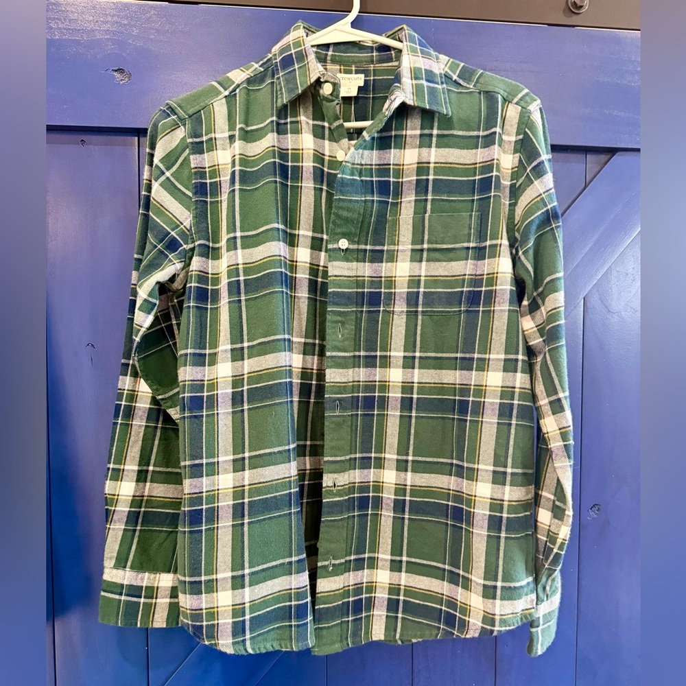Teen Boys winter shirt flannels (JCrew & Vans), size 14 - Picture 4 of 5